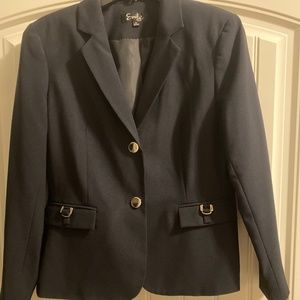 Emily Navy Blue Dress Coat (Size 8)